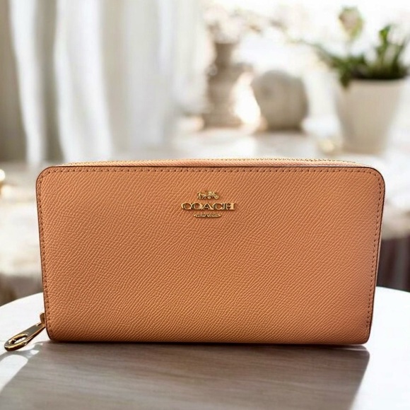 Coach Handbags - *SOLD* Coach Long Zip Around Wallet in Faded Blush/Gold (NWOT)